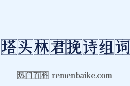 塔头林君挽诗组词是什么意思的图片